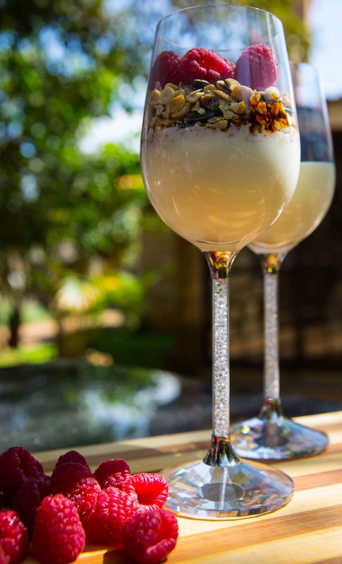 Breakfast Muesli, Greek Yoghurt and Raspberry Decadence!