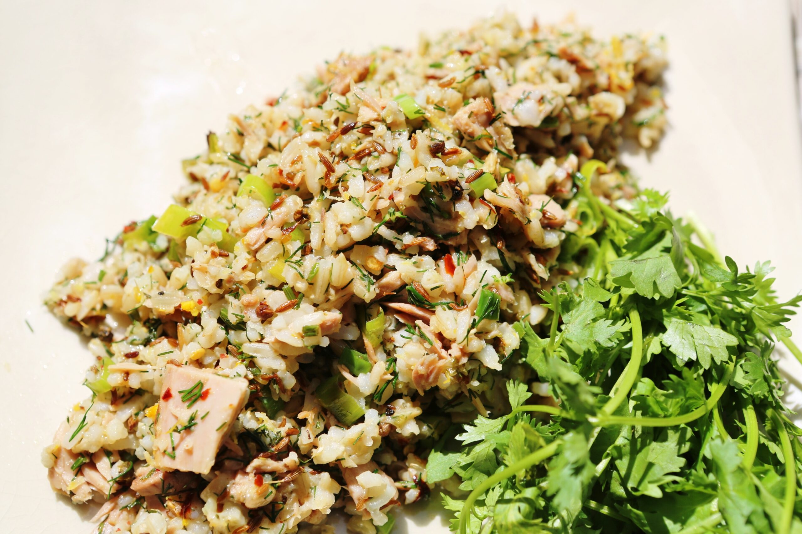 Nutty Brown Rice and Herbed Tuna Salad