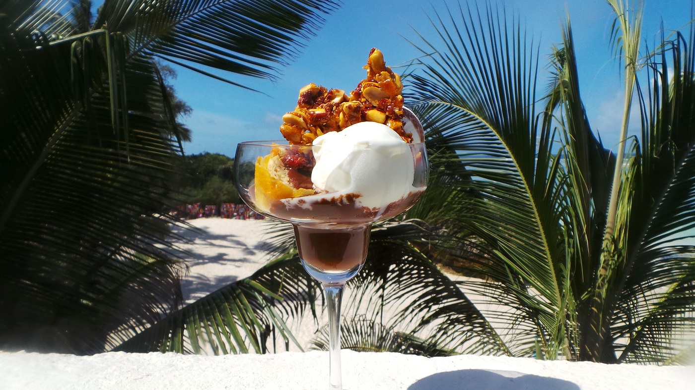 Apple Strudel, Vanilla Bean Ice Cream and Peanut Brittle Sundae