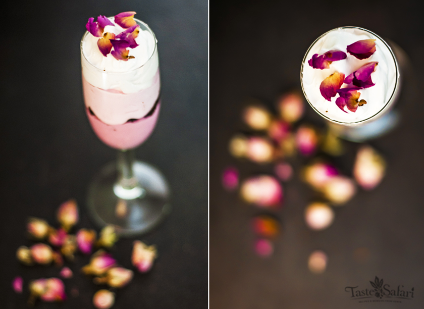Ombre Pink Silken Tofu Rose Mousse
